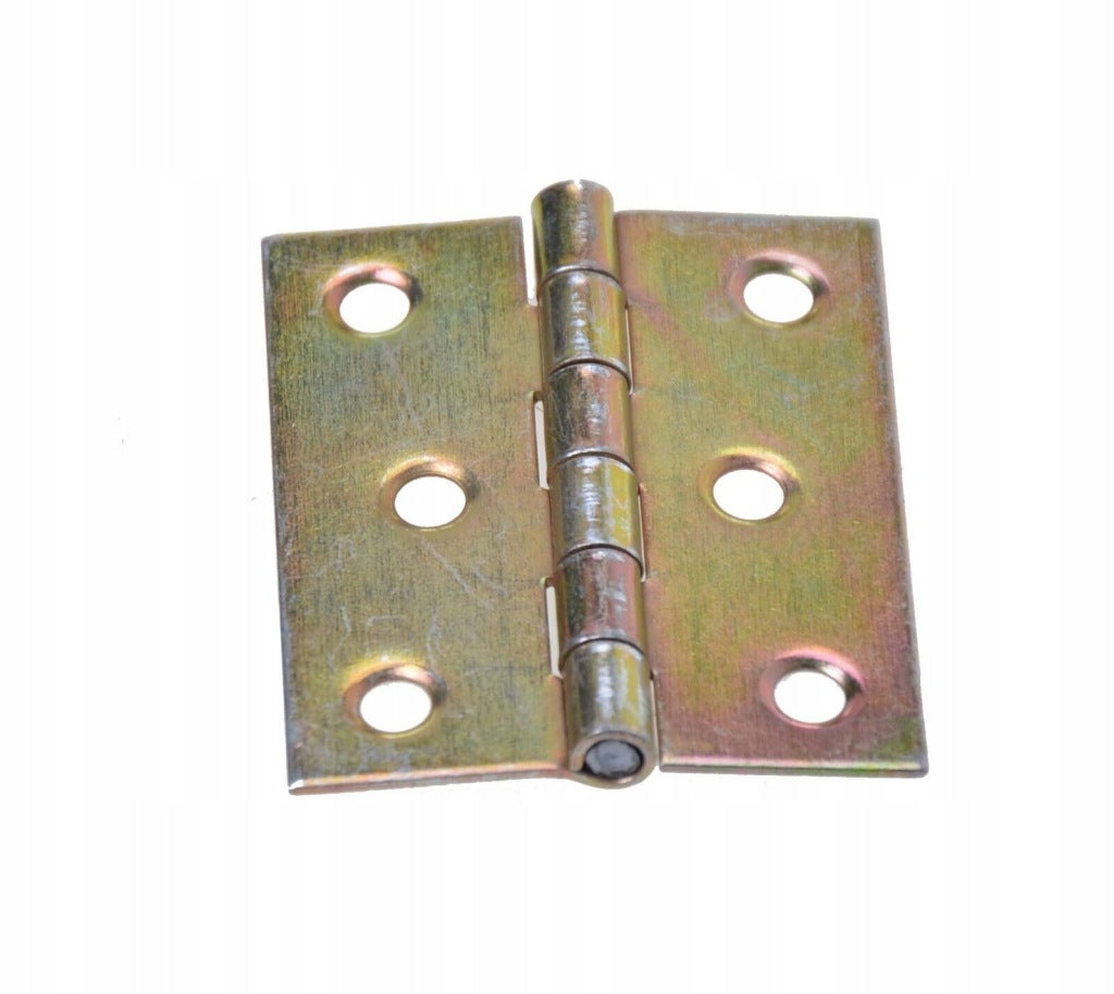 Zawiasy zawias splatany 50 x 42mm meblowy skrzyniowy ocynk złoty 20 szt