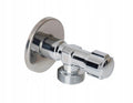 Aqbau zawór kątowy grzybkowy z rozetą 1/2"x1/2" mosiądz