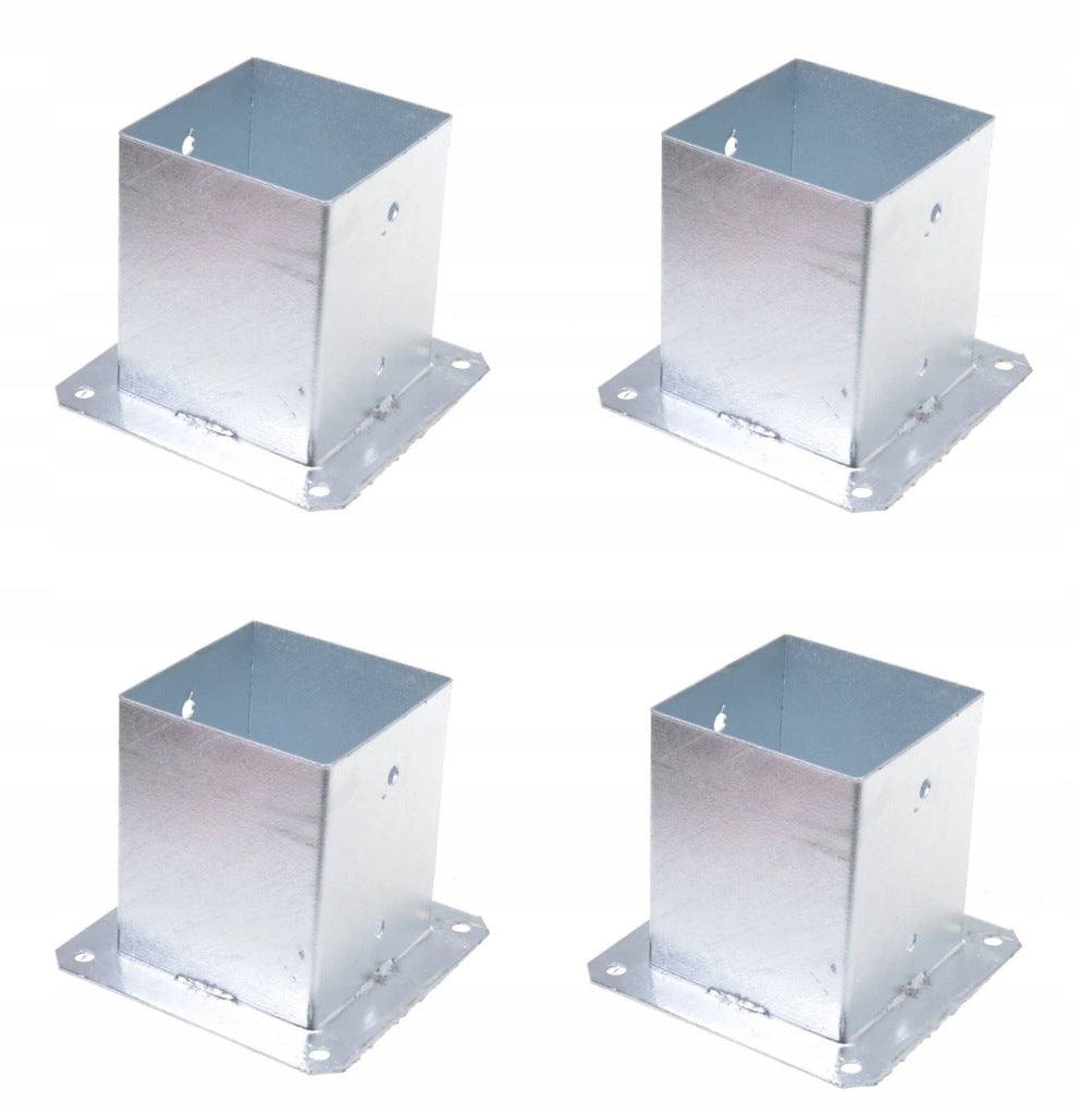 Aqbau zestaw 4szt wspornik słupka ogrodowy kotwa tuleja gruntowa 120mm stal