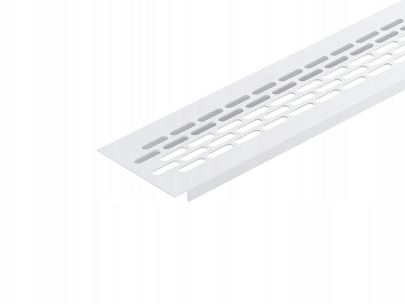 Kratka wentylacyjna z aluminium meblowa 480x60 mm - wentylacja mebli biała