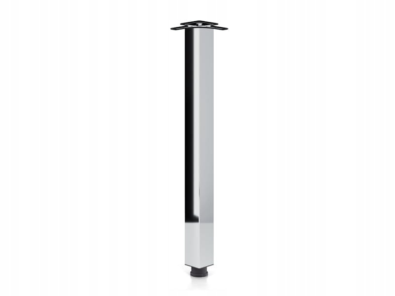 ZESTAW 4X noga do stołu KWADRATOWA H-71 cm, z regulacją , Chrom połysk