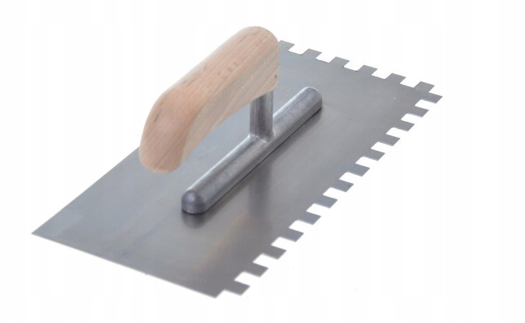 PACA NIERDZEWNA Z ZĘBAMI 8 x 8 270x130mm DREWNIANA RĄCZKA