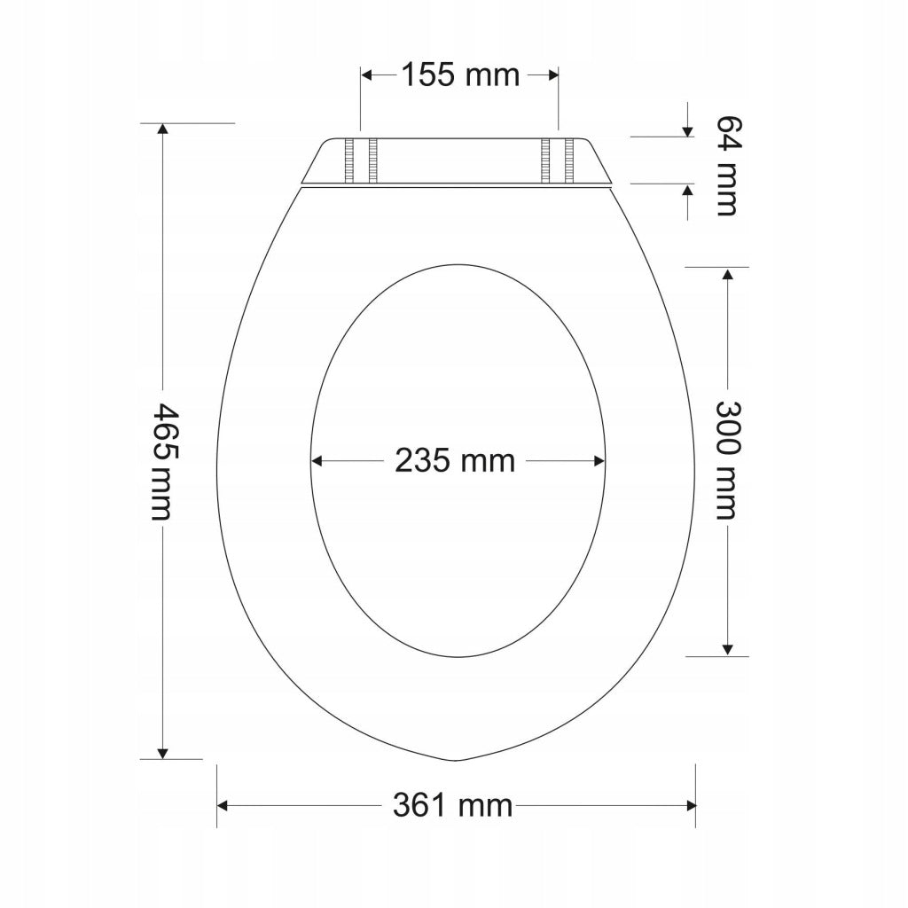 Aqbau Uniwersalna Deska Sedesowa Klozetowa Toaletowa WC 465 x 361mm