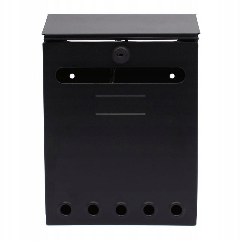 Aqbau skrzynka na listy pocztowa SMART metalowa czarna 25x18x6cm