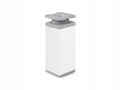 4x nóżka meblowa z aluminium KWADRATOWA z regulacją 4x4/H-12cm biały/popiel
