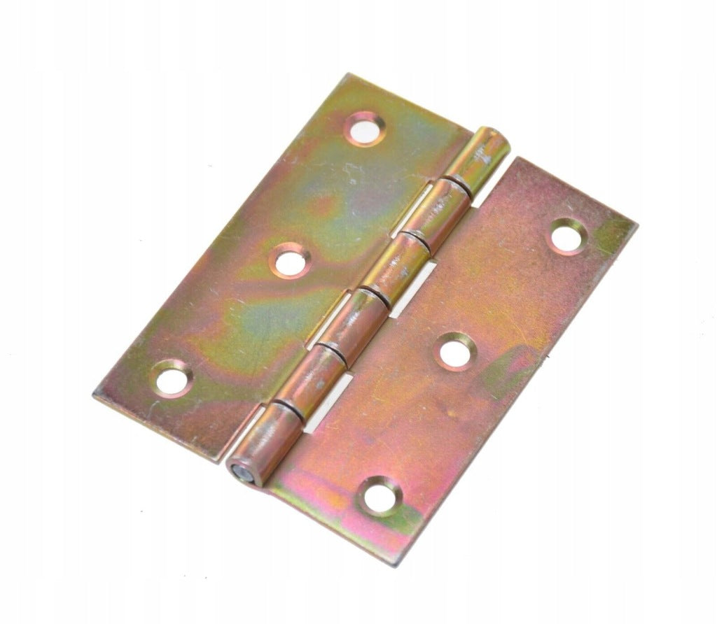 Zawias splatany 80 x 60mm budowlany meblowy skrzyniowy ocynk złoty 50 szt