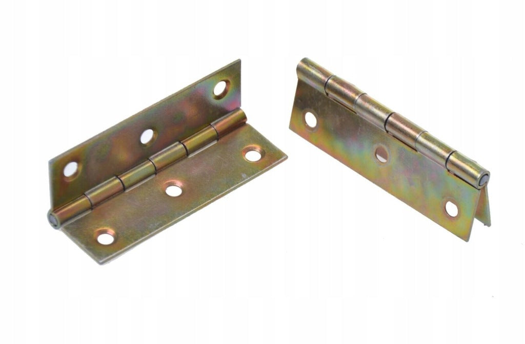 Zawias splatany 70 x 42mm meblowy skrzyniowy budowlany ocynk złoty 100 szt