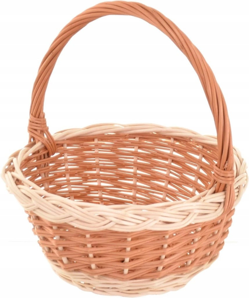 Aqbau koszyk wiklinowy 22 cm wielkanocny koszyczek pleciony sypanie kwiatów