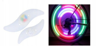 Aqbau lampka rowerowa na szprychy kolorowa LED