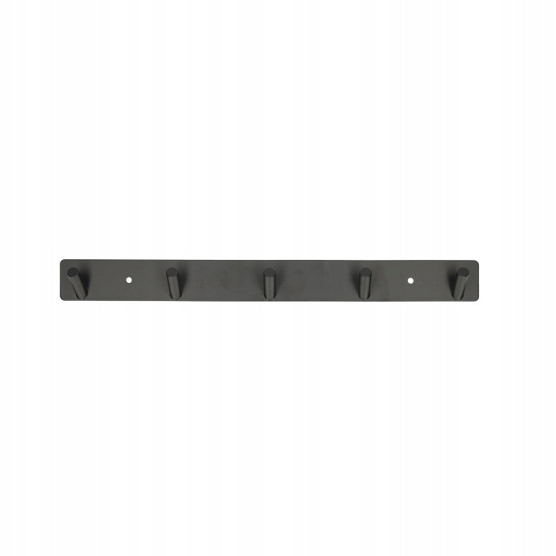 Aqbau metalowy wieszak szeregowy czarny 5 OKRĄGŁE haki 36,5 cm mocny