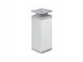 4x nóżka meblowa z aluminium KWADRATOWA z regulacją 4x4/H-12cm alu/popiel
