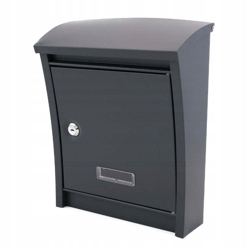 Aqbau skrzynka na listy DALMATIA antracyt 25x32x8-12cm stalowa kompaktowa