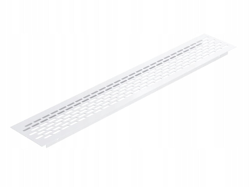 Kratka wentylacyjna z aluminium meblowa 480x80 mm - wentylacja mebli biała