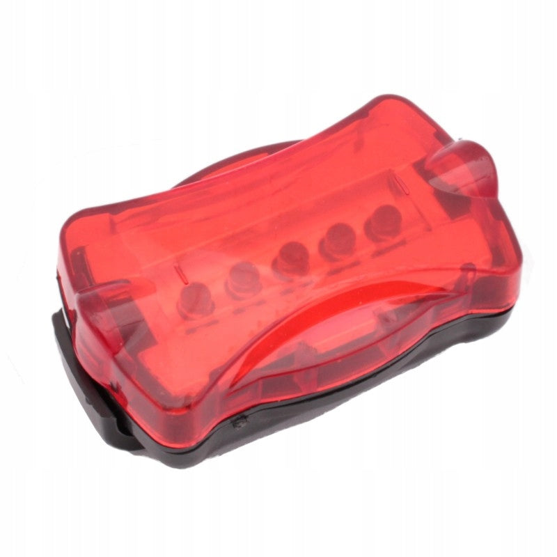 Aqbau lampka rowerowa czerwona tylna 7x3x2cm kompaktowa na baterie