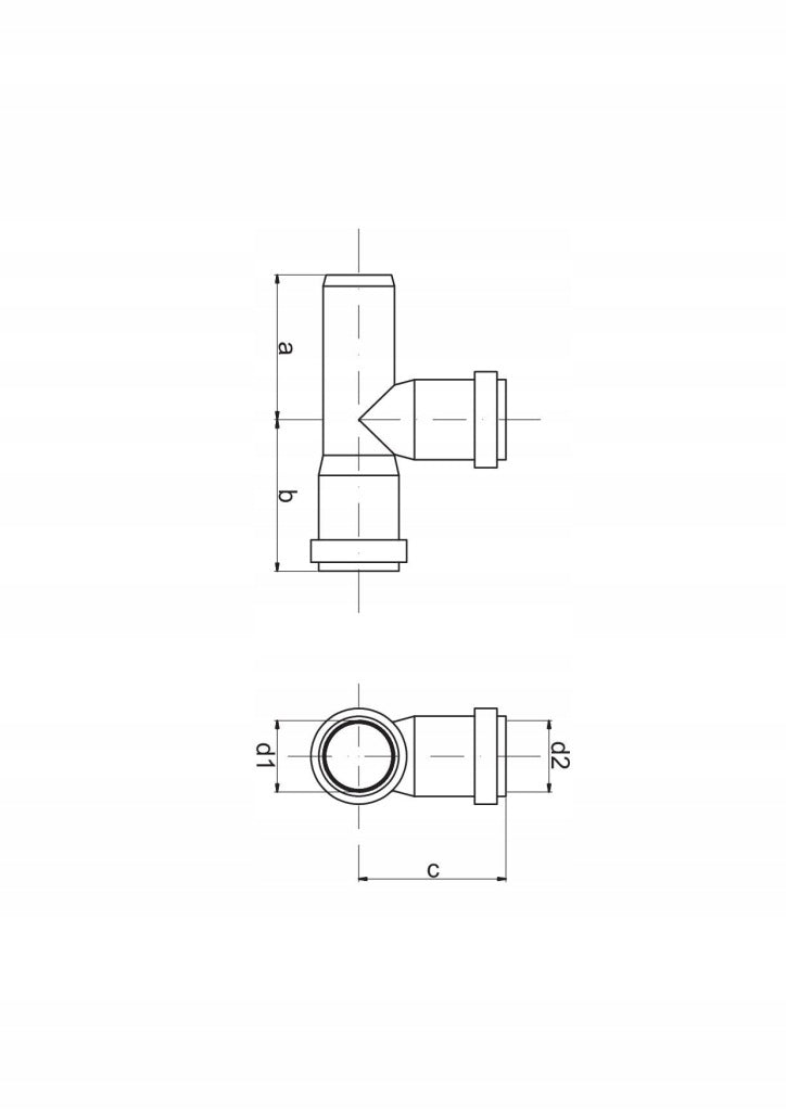 Aqbau Trójnik kanalizacyjny śr 40mm kąt 90 stopni rozgałęzianie instalacji